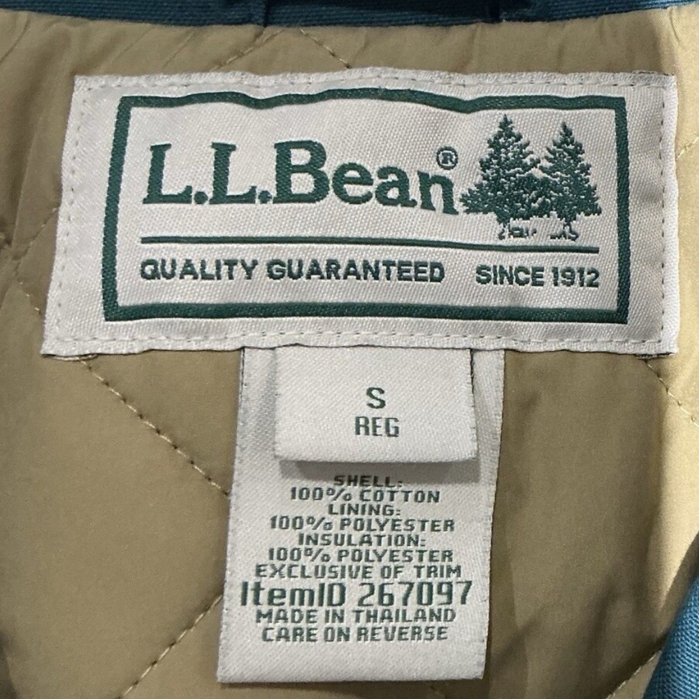 Women’s LL bean Adirondack Chore Barn Coat Jacket Size Small Teal w/Thinsulate - Picture 4 of 6